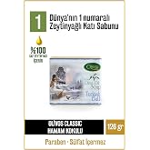Olivos Doğal Klasik Serisi Hamam ve Zeytinyağlı Katı Sabun - Geleneksel T&uuml;rk Hamamı Kokusu ile Zenginleştirilmiş, Arındırıcı 