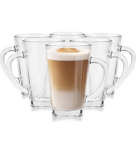 Wilmax Set 2 Bicchieri Termici A Doppia Parete Con Manico – 250 Ml, Per Caffè, Tè E Latte Macchiato, In Vetro Borosilicato