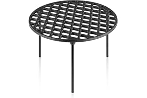 BBQ-Toro Grille de cuisson/de feu en fonte avec 3 pieds - Rond - Dessous de verre - Accessoire de barbecue - Trépied, support de casserole (diamètre 30 cm)