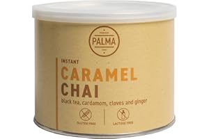 PALMA HOT CHOCOLATE PALMA Instant Caramel Chai Latte Powder | Gluten Free & Lactose Free | 300g