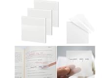 Rousrie Transparent Sticky Notes ( 150 Sheets Total ), Full Translucent Note Pads of Size 3 Inch by 3 Inch for Notemaking, Ar