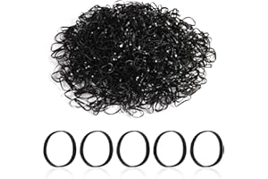 GYXCELC Rubber Bands 1000Pcs Black Small Rubber Elastic Bands Natural Soft Bands for Tie Dye, Hair Home, Pens, Wedding Hairstyle,Catapults, Bills, Bank Paper, Office Supplies(22mm)