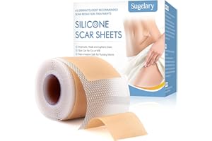 EVEELLYN Silikonpflaster für Narben, Professionell Narbenpflaster für Narben Durch C-Sektion, Operationen, Verbrennungen, Keloid, Akne und mehr, Vorrat für 6–8 Monate Silikon-Narbenrolle (4CMx150CM)