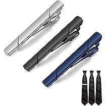 Dasspeld, voor heren, 3 stuks, gouden dasspeld, zilver, gewone eenvoudige clip op dasspeld, heren, kantoor, schooluniform, normal, Edelmetaal, Niet van toepassing