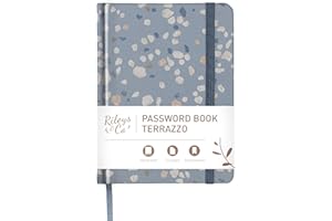 Rileys & Co. Libreta Contraseñas Índice Alfabético - Libreta Alfabética para Guardar Contraseñas Ideal Personas Mayores - Password Book Inicio Sesión, Páginas Web