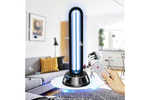 WYZCHDM UV Disinfection Lamp, Portable UV Sterilization Lamp, 38W UV Light sanitizer, Mobile Ultraviolet Germicidal Lamp, with Control Timing for Home School Office Ozone 38w