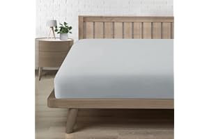 POLIGINO Drap Housse 120x190, Drap Housse 120x200 Bonnet 30 cm 2 Personnes, Microfibre Confortable et Respirant Housse Matelas Gris Clair