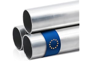 Stahl-Shop24 - Aluminium Rundrohr Hohlprofil gepresstes Alurohr für Installationen, Rohr zum Heimwerken an Treppengeländern und Geländer Treppen, Länge:1500 mm, Abmessung: Ø40x2 mm