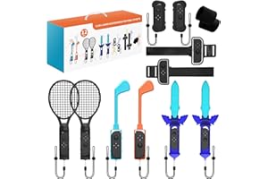 Ertisa 12 in 1 Switch 2 Sports Accessori Bundle, 2025 Kit di Accessori per NS Switch 2 Sports Giochi con mazze, racchette, scherma, Pacchetto di Accessori per la Famiglia Compatibile con Switch 2