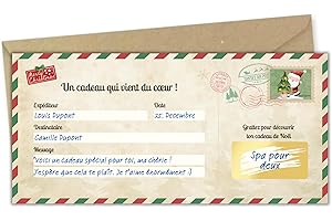 Milijou | Carte Noël surprise à gratter | Chèque cadeau surprise, personnalisation, activité sortie, bon cadeau, coupon billet, annonce anniversaire fête, carte d’embarquement à gratter.