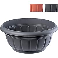 KADAX Blumenschale, runde Pflanzschale, Pflanzkübel aus Kunststoff, wetterfester Blumenkübel für Außen, Blumen, Pflanzen…