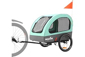 ‎SEPNINE Sepnine Hundeanhänger für Fahrrad,Fahrradanhänger Hunde,Mit Reflektor und Bremse,600D Oxford Canvas Geschützt vor Regen,Maximale Belastung 40kg