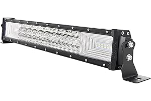 AUXTINGS 22 inch 270W LED Light Bar 7D Lens Spot Flood Combo Beam Triple Row LED Work Diving Lights for Off Road ATV AWD SUV 4WD 4x4 Pickup,12V 24V DT Connector Waterproof