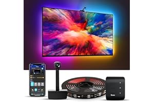Govee WiFi LED TV Backlights with Camera, DreamView T1 Smart RGBIC TV Light for 55-65in TV, Alexa & Google Assistant Compatible, Viewing, Game