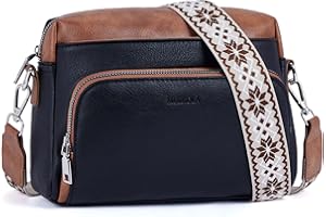 MUIIKOLA Sac à bandoulière pour femme, en cuir synthétique, avec bandoulière Verstelbaar