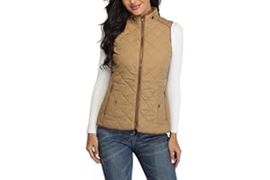 Wudodo Gilet Duvet Femme Ultra Chaud Veste sans Manche Col Roulé Grande Taille Hiver Doudoune