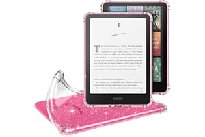 MoKo Custodia Protettiva Compatibile con 7" Kindle Paperwhite 2024 (12ª Generazione) e Kindle Colorsoft Signature Edition 2024, Custodia di Guscio Posteriore Morbido Trasparente in TPU, Glitter Chiaro