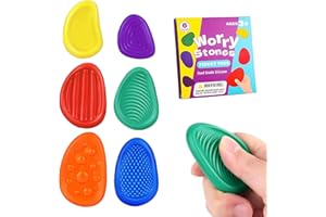 VARKAGE Pack of 6 Fidget Toys School Quiet, Stress Relief, ADHD Toy, Sensory Stones, Soothing Toy for Children, Adults, Against Stress, Anxiety, Autism