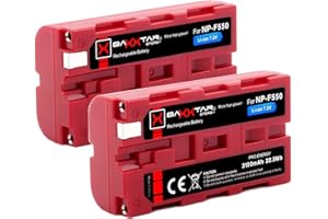 Baxxtar Pro NP-F550 NP-F570 Batterie 2X (3100mAh LG-Cells)