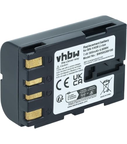 Batteria Vhbw Compatibile JVC GZ-HD300, 2100mAh, 7.2V, Li-Ion Con Infochip, Sostituisce BN-VF823