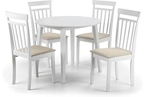 Julian Bowen Coast Dining Table & 4 Chairs, White