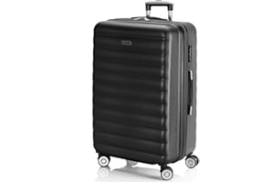 ITACA - Maletas Grandes De Viaje Rígidas Ligeras con Maleta Grande 23 Kilos Alta Resistencia Extensible Maleta XL Duradera, Antracita