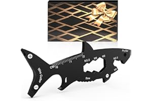 KEIFUKUH Funny Multi Tools Men Gifts - Cool Shark-Shaped 15 in 1 Small Tools for Men Dad Boyfriend Husband, Christmas Stocking Filler Gift Ideas Gadgets, Unique Gifts for Birthday, Fathers Day, Valentines Day