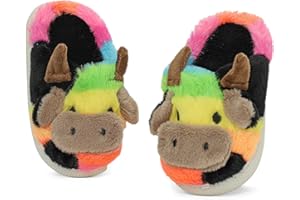 MASOCIO Pantofole per Bambini Invernali Peluche Scarpe Ciabatte da Casa Antiscivolo Taglia 26-37 EU