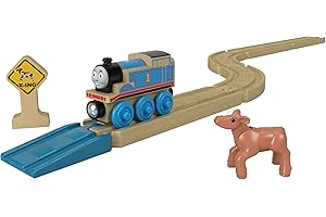 THOMAS & FRIENDS Il Trenino Thomas FKF54 - Set Curve e Rettilinei - Kit Pista Treni in Legno Giocattolo