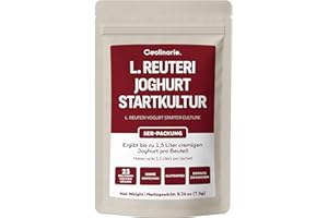 Coolinario Joghurtkulturen L Reuteri (5er-Pack, 1g Beutel) Lebende Kulturen mit Probiotika für Hausgemachten Joghurt | Cremig, Dick & Lecker | Ohne Gentechnik, Glutenfrei, Halal, Koscher