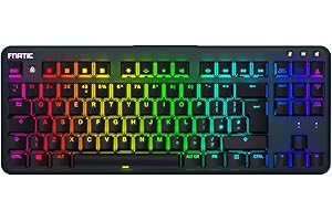 Fnatic miniStreak SPEED - Tastiera da Gioco Meccanica RGB Retroilluminata a LED - Switch SPEED Silver - Versione Piccola, Compatta e Portatile Tenkeyless - Tastiera Mini Pro eSports (Versione UK)