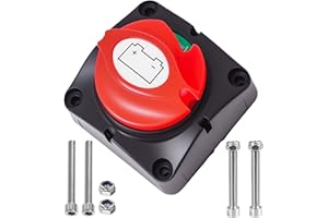 Battery Isolator Switch 12V-48V 275A, Gekufa Battery Disconnect Isolator Switch Master Battery Cut Off Kill Switch for Car Marine RV ATV Boat Waterproof 1 Pack