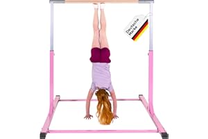 ‎MÜLLER & BLUM Müller & Blum Premium Turnreck für Kinder, höhenverstellbares Turngerät für Indoor & Outdoor, Turnstange aus Holz & stabile Stahlkonstruktion, 200 kg belastbar, Optional mit Matte