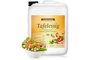 MARTENBROWN Feinwälder® Premium Tafelessig mit 5% Säure Biologisch gewonnener Essig Branntweinessig 1 x 10l Kanister