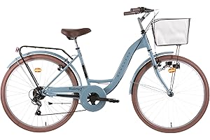 A.T.L.A.S. Vélo Ville 26'' Scrapper Railway 1 LTD Vintage Taille M équipé de 6 Vitesses et d'un équipement City Complet