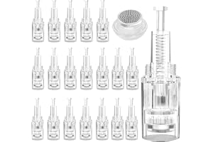 BEGONIA 20 Stücke Nano Microneedling Nadeln, Ersatz Derma Pen Mikronadel, Micro Nano Nadeln Kartuschen Ersatzteile, Microneedling Gerät Ersatznadeln Needle Patrone für Hautwiederherstellung