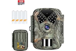 Coollia Wildkamera 20MP 1080P HD, Wildtierkamera mit Bewegungsmelder Nachtsicht bis 20m, No-Glow 940nm IR LEDs, 0.2s Schnelle Trigger IP66 Wasserdicht Nachtsicht Wildkamera mit 32G Speicherkarte