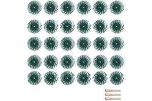 ICAMAS Radial Bristle Disc Kit 1Inch Abrasive Brush 1/8" 3 2.35mm Shank Detail Polishing Wheel for Rotary Tool Accessories (Color : 30PC Grit 80 set, Size : 2.35mm)