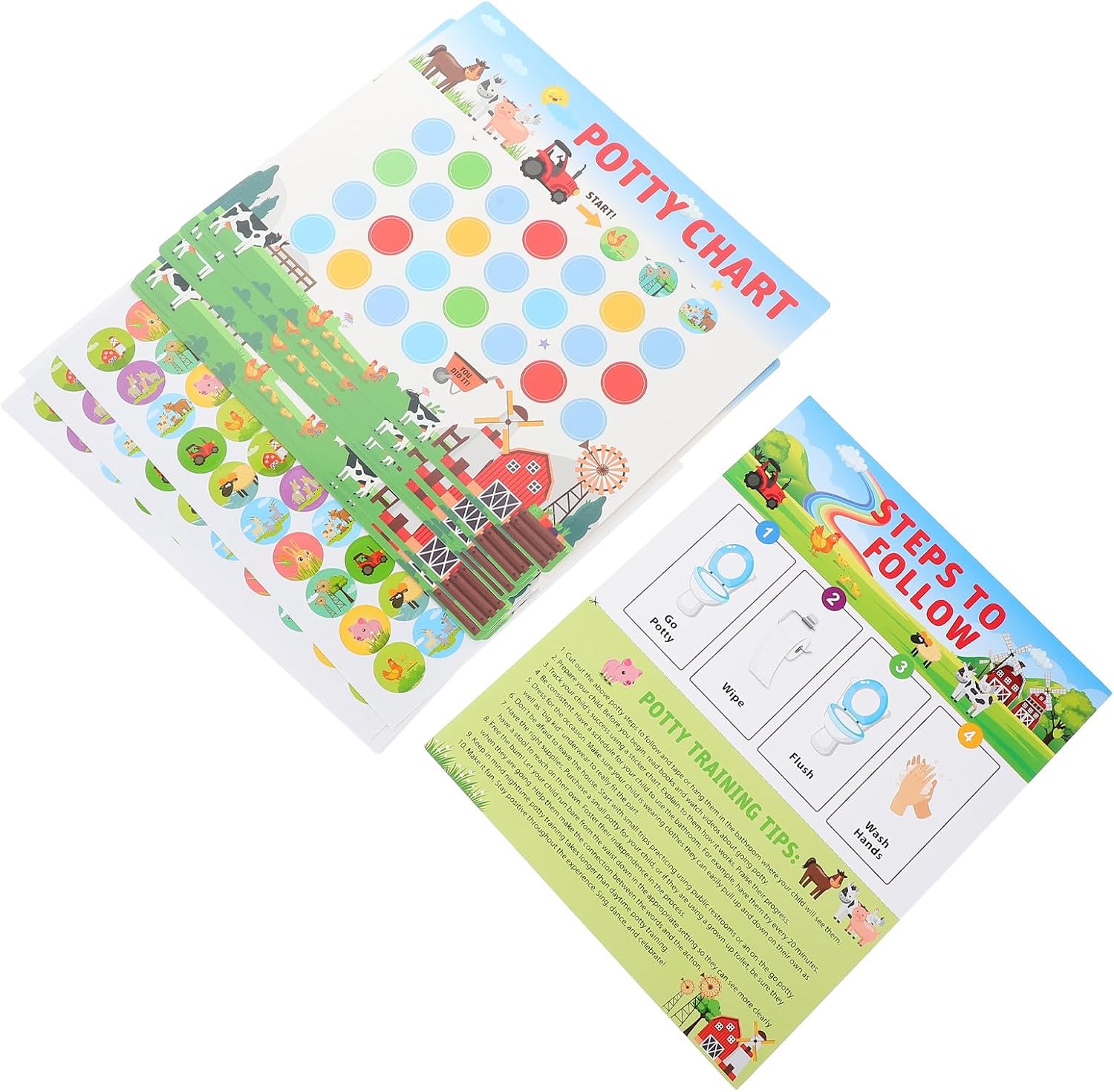 YARNOW Tabla de Entrenamiento con Pegatinas Reutilizables para Niños para Ir al Baño de Papel Que Fomentan el Uso Independiente del Inodoro en Niños Pequeños