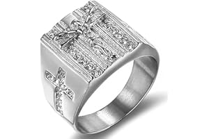 JUDE Stainless Steel Christian Cross Signet Ring