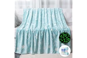 TOCIWIH Glow in The Dark Stars Heart Blanket Gifts for Girls Women Boys, Soft Blanket 3 4 5 6 7 8 9 10 Year Old Girl Gifts Ideas, Toddler Girls Toys Age 6-8, Gifts for Girls Wife Birthday Christmas Halloween