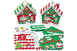 Baker Ross Atelier du Père Noel à Construire - Lot de 2, Jouet de Construction Enfant (FX281)