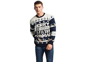 U LOOK UGLY TODAY Unisex Men's Christmas Jumper Funny Ugly Dinosaur Llama Rudolph Reindeer Santa Xmas Ladies Sweater