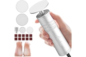 Kredioo 2 in 1 Pedicure Elettrico Professionale Piedi con Punte Nanometriche, Calli Rimozione Lima Elettrica per Piedi Togli Calli Pelle Secca Dura Raspa Piedi Professionale Esfoliante Kit per Duroni