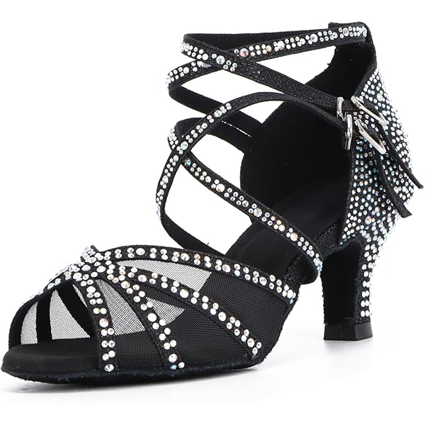 Stivali Da Ballo Latino RUYBOZRY Donna - Punta Aperta, Tacco Alto, Modello YCL456 - Foto 7