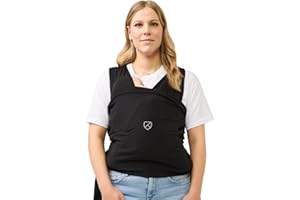 Koala Babycare Baby Sling Carrier Stretchy - Baby Wrap Carrier up to 10 kg (Approved up to 15 kg) in 100% Cotton - Certified by Italian Babywearing Education Centre (Scuola del Portare) - Black