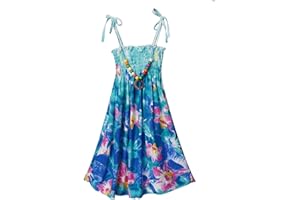 Freebily Vestido Largo De Verano para Niñas Sin Manga Vestido De Tirante Fino con Estampado Floral Bohemio Pastoral Y Colgante Vestido De Vacaciones Playa 3-12 Años