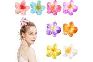 KUJAIS 8 Pezzi Mollette Capelli Donna - Pinze per Capelli Fiori Mollettone Capelli Donna 8 cm Grandi Antiscivolo Clip Artiglio