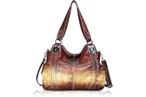 Angel Barcelo Roomy Fashion Hobo Womens Handbags Ladies Purse Satchel Shoulder Bags Tote Washed Leather Bag