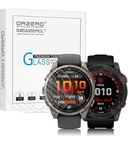 2x Panzerglas Schutzfolie Für Garmin Fenix 8 47mm - 9H Härte